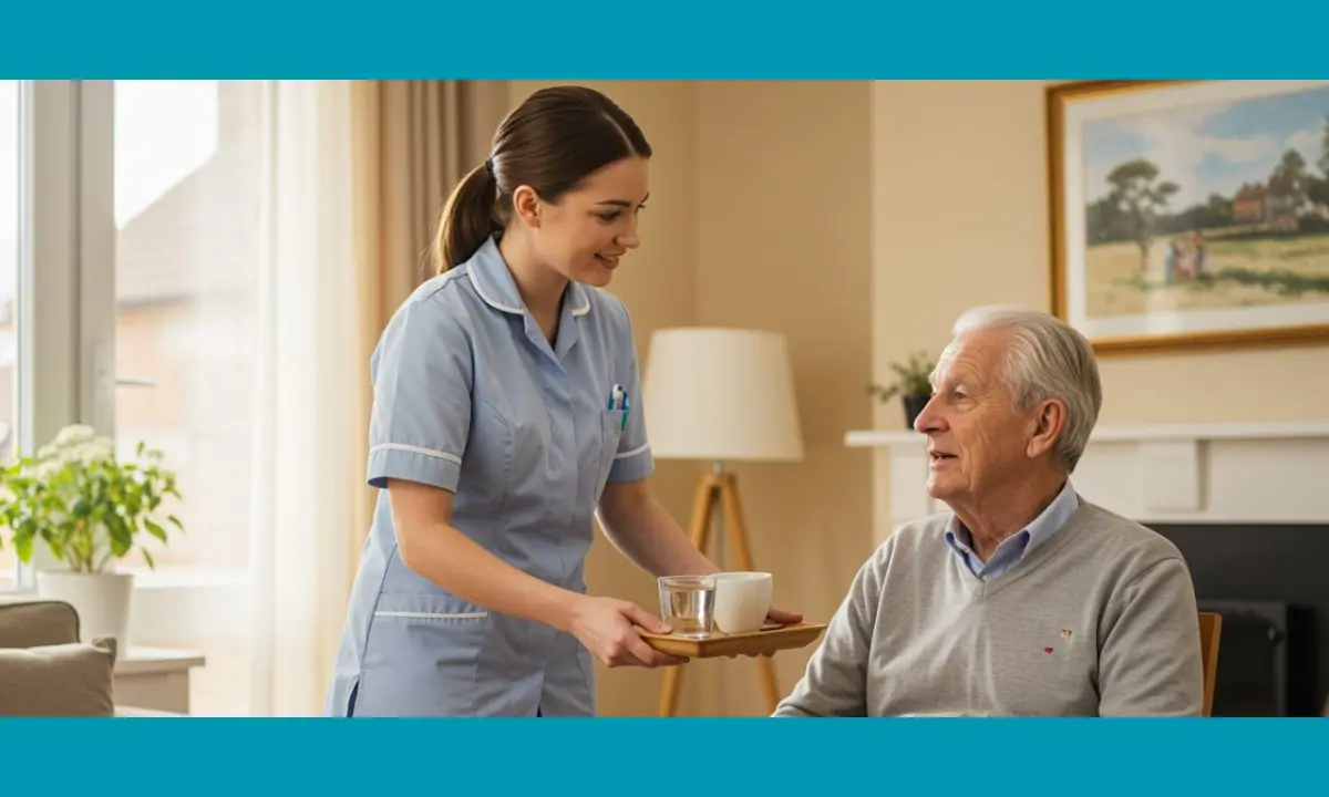 Cuidadora por horas acompañando a una persona mayor